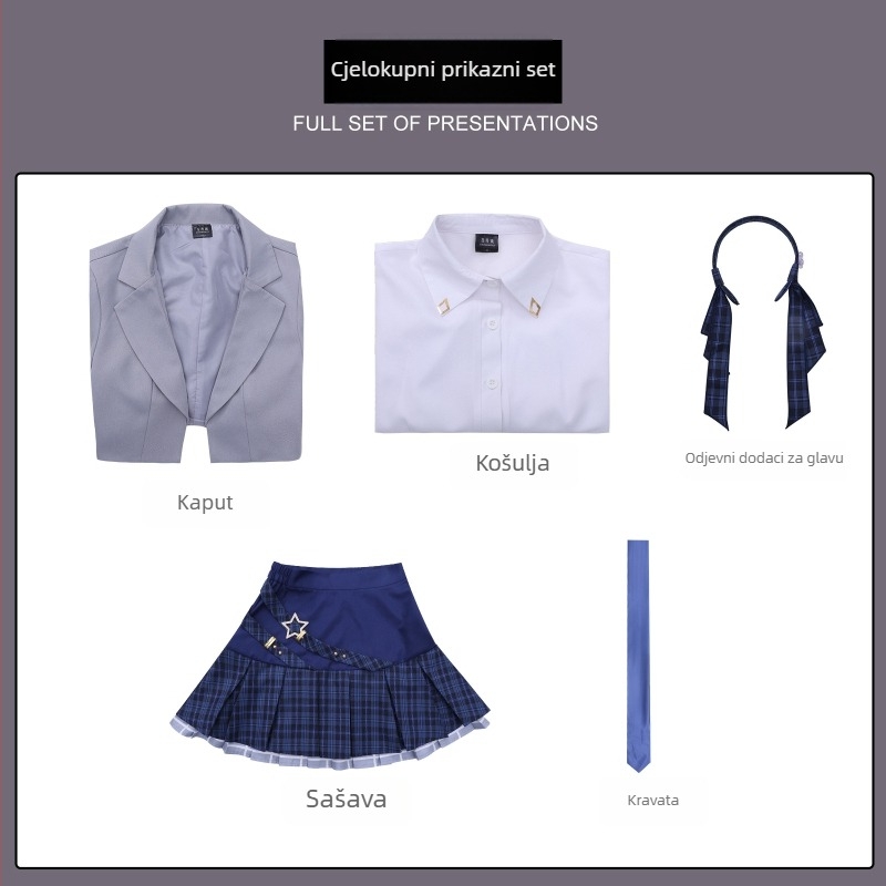 Cosplay kostim za Honor of Kings, JK-stil uniforma (poliesterska smjesa 30-50%, zima 2025, igre/anime uloge)
