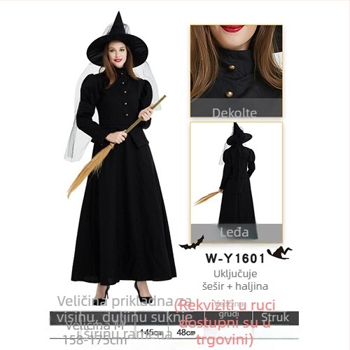 Ženski cosplay kostim s tamnom temom za scensku izvedbu na Halloween