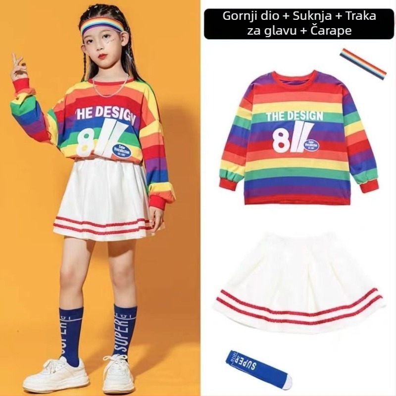 Kostimi za čirliđing za djecu, školske uniforme, hip-hop setovi za vrtić, kostumi za nastupe čirliđinga na sportskim događanjima