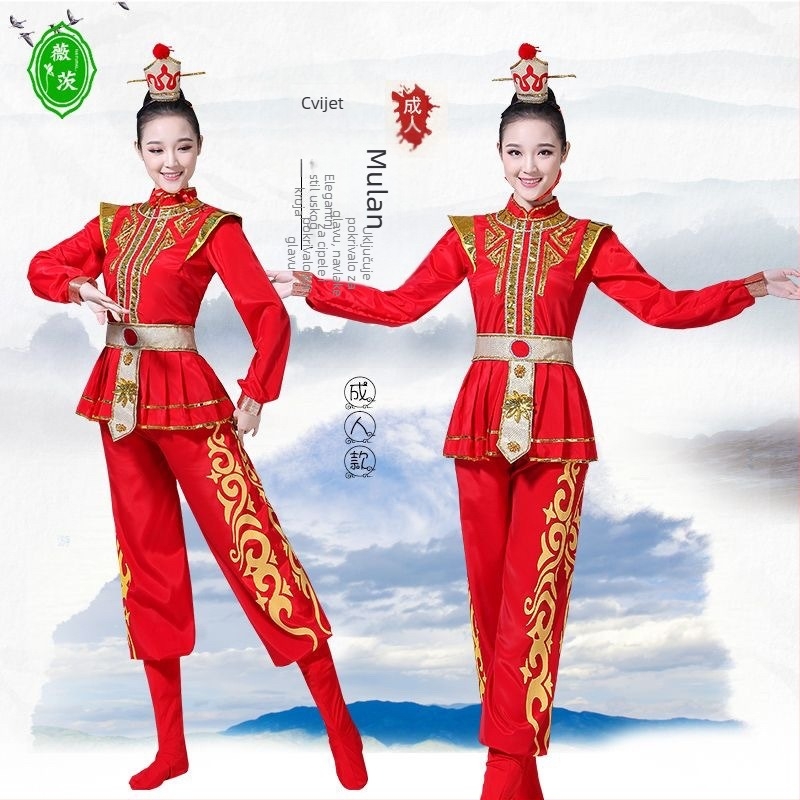 Dječji kostimi za izvedbu inspirirani Mulan Gong i bubanj tim, operni kostimi za djecu, ženske vojničke uniforme, Mu Guiying operni kostimi