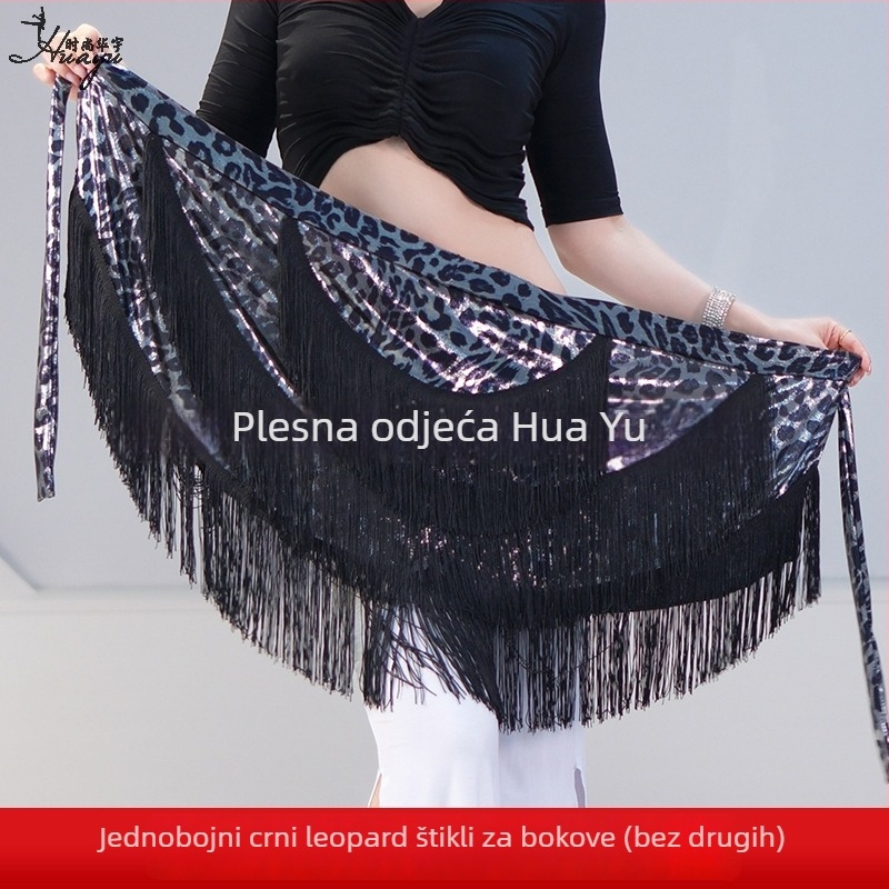 Ženska haljina za latino plesni trening s resicama – Milk Silk + resice, Spandex 30–50%, pozornica odjeća, ljeto 2025