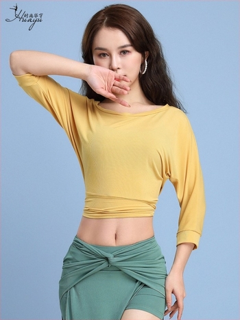 Fashion Huayu Trening Top Belly Dance za Početnice – Visokoelastični poliester-spandeks; Glavni materijal: Spandeks; Za žene 25–29; Proljeće 2025