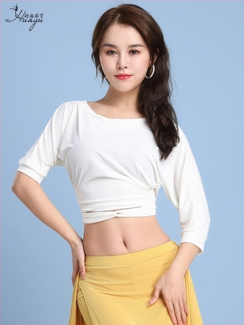 Fashion Huayu Trening Top Belly Dance za Početnice – Visokoelastični poliester-spandeks; Glavni materijal: Spandeks; Za žene 25–29; Proljeće 2025