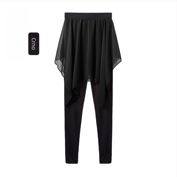 Nacionalni plesni kostim: set suknje i hlača za odraslu ženu – moderni plesni odjev, Modal tkanina s Modal podstavkom, jednofarban uzorak, pogodan za scenu, orijentalni i narodni plesovi