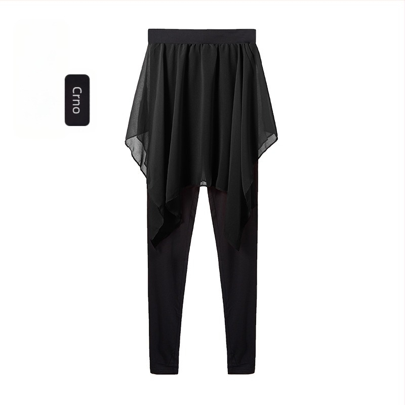 Nacionalni plesni kostim: set suknje i hlača za odraslu ženu – moderni plesni odjev, Modal tkanina s Modal podstavkom, jednofarban uzorak, pogodan za scenu, orijentalni i narodni plesovi