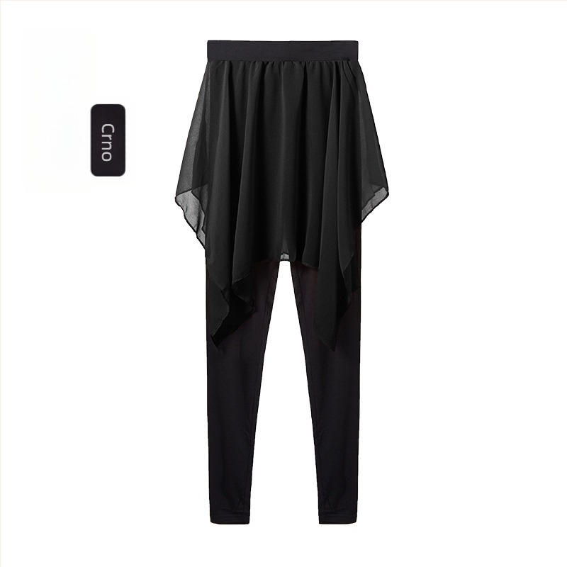 Nacionalni plesni kostim: set suknje i hlača za odraslu ženu – moderni plesni odjev, Modal tkanina s Modal podstavkom, jednofarban uzorak, pogodan za scenu, orijentalni i narodni plesovi