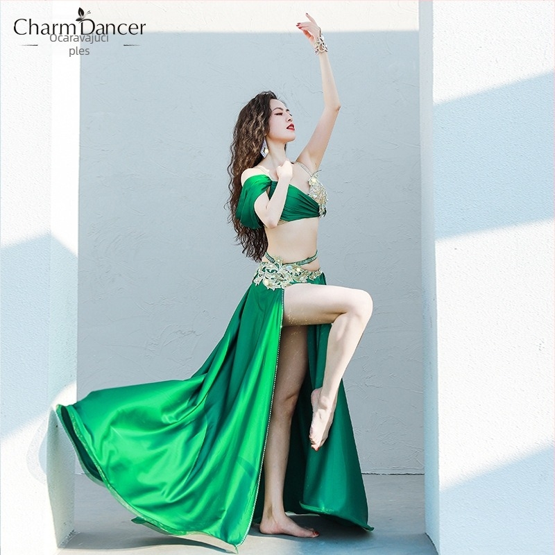 Kostim za belly dance za žene — Dance of the Whole City, biserni šifon + spandex, 90% spandex, belly dance, fitness i plesni pokreti