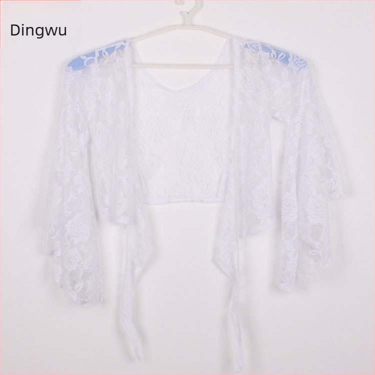 Top za belly dance s čipkastim trakama i leptir rukavima; tkanina: čipka; glavna tkanina: poliester; sadržaj glavne tkanine: 85%