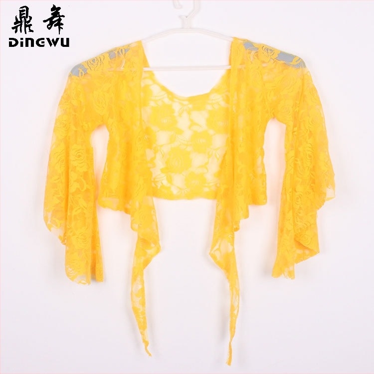 Top za belly dance s čipkastim trakama i leptir rukavima; tkanina: čipka; glavna tkanina: poliester; sadržaj glavne tkanine: 85%