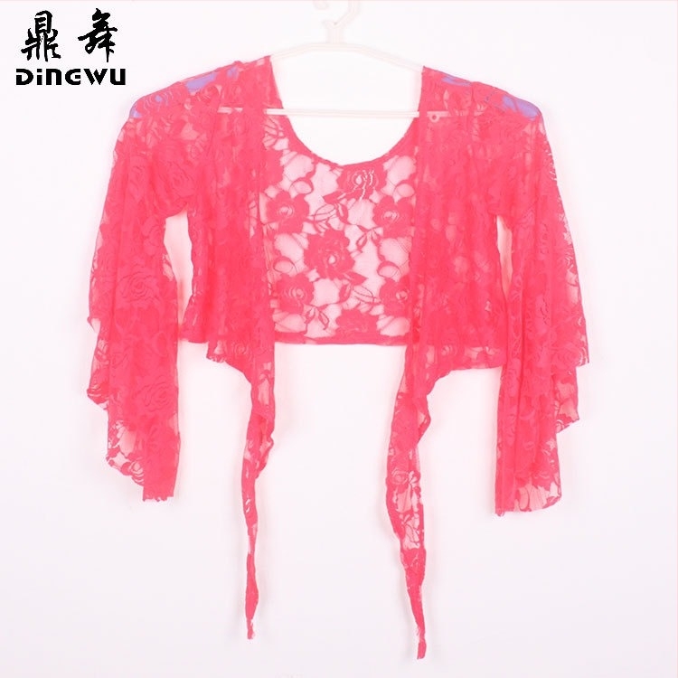 Top za belly dance s čipkastim trakama i leptir rukavima; tkanina: čipka; glavna tkanina: poliester; sadržaj glavne tkanine: 85%