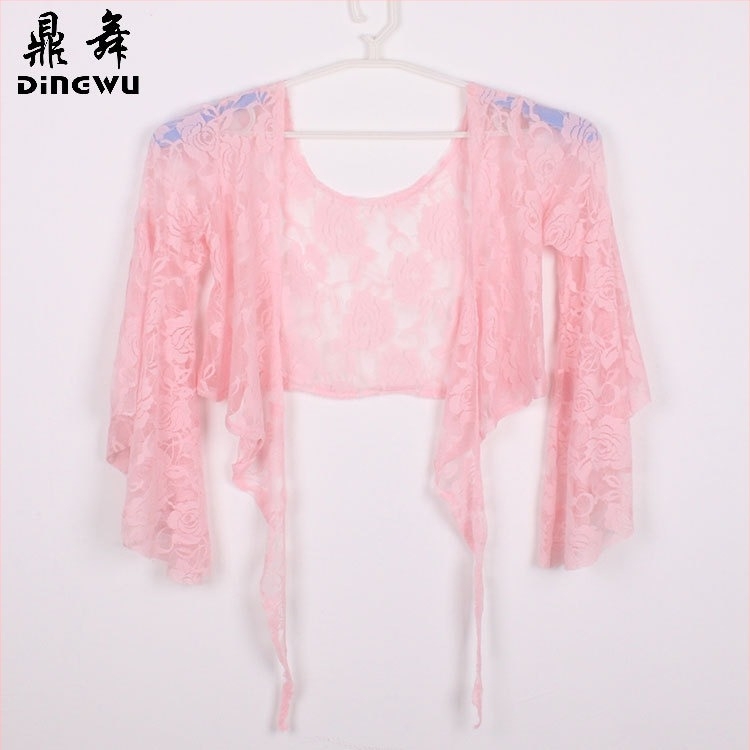 Top za belly dance s čipkastim trakama i leptir rukavima; tkanina: čipka; glavna tkanina: poliester; sadržaj glavne tkanine: 85%