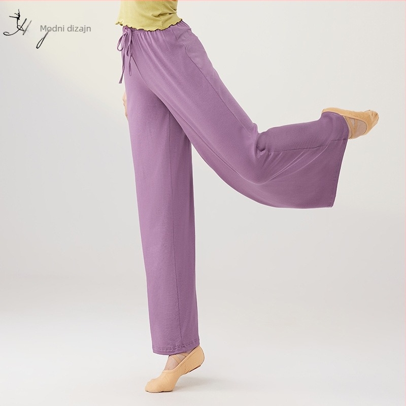 Ženske široke hlače od modalne tkanine za belly dance i jogu, pamuk 70-80%, jesen 2024
