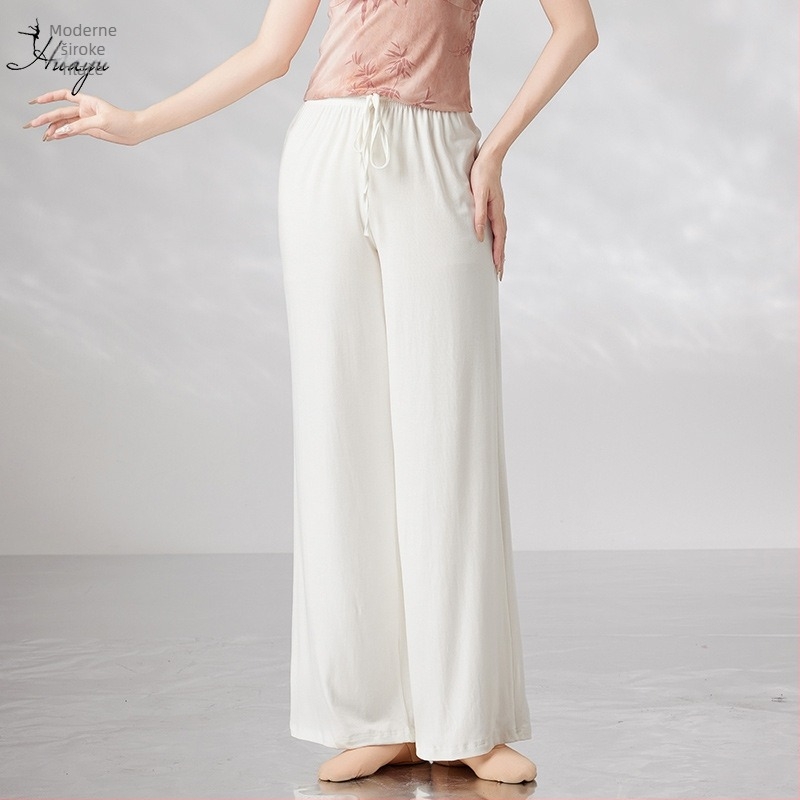 Ženske široke hlače od modalne tkanine za belly dance i jogu, pamuk 70-80%, jesen 2024