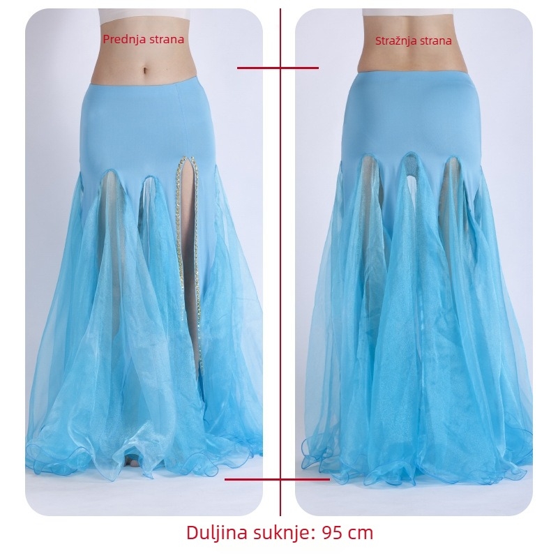 Scenski kostim za belly dance sa podijelom, euro-američki stil, za žene, 70% poliester / 30% PVC