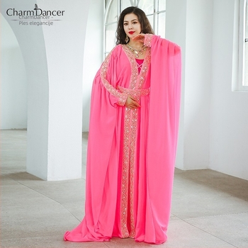 Dance of the Whole City Khaleegy kostim za trbušni ples – Pearl Chiffon + Modell tkanina, 90% poliester, za odrasle žene