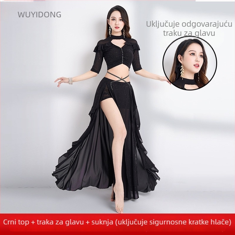 Nova niša kostim za orijentalne plesove i belly dance, s izrezima i rukavima od lišća lotusa, u stilu francuskog dvora