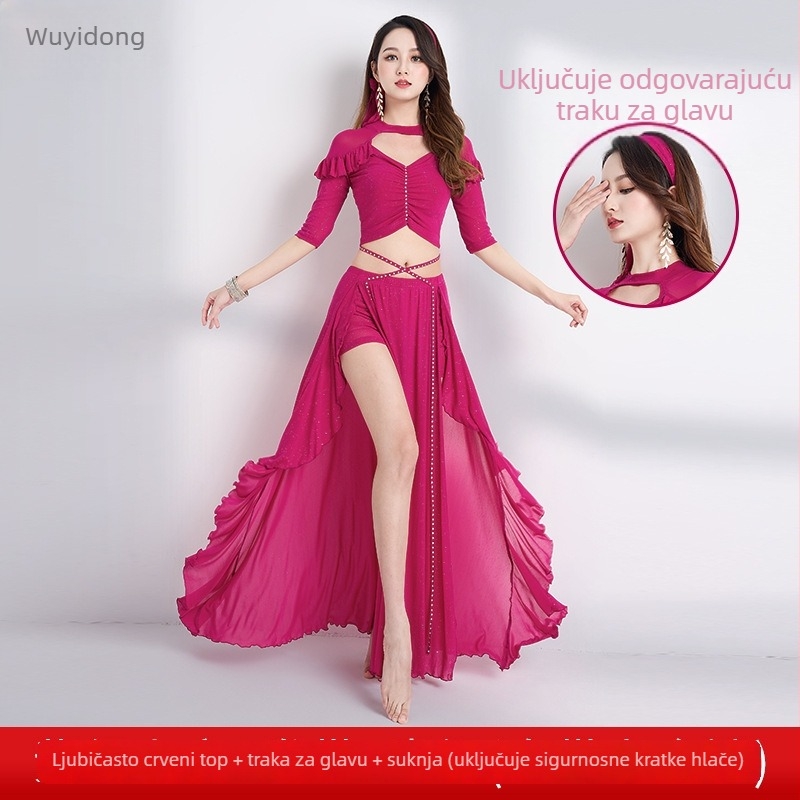 Nova niša kostim za orijentalne plesove i belly dance, s izrezima i rukavima od lišća lotusa, u stilu francuskog dvora