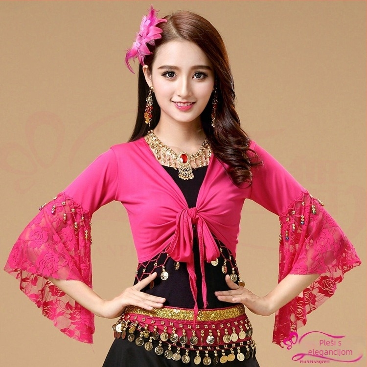 Yan Zi Dance Rhyme Kostim za Square Dance – Milk Silk tkanina, Spandex, pogodan za Belly Dance i Folklorni ples