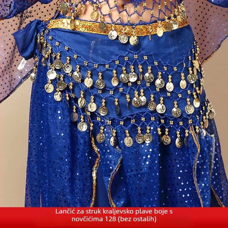 Remen za belly dance i šal oko kuka za indijske plesne nastupe, za vježbu.