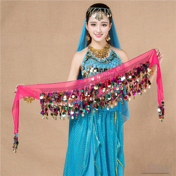 Pojas za Belly Dance s gong-dijelovima – Jedinstven uzorak, za odrasle žene, mješavina sintetičkih vlakana, akril