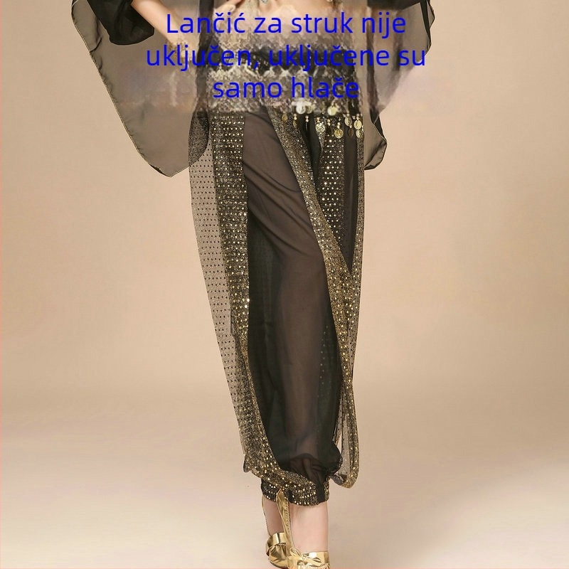Šifon hlače za trening za indijski folklorni ples i belly dance