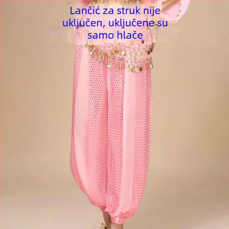 Šifon hlače za trening za indijski folklorni ples i belly dance