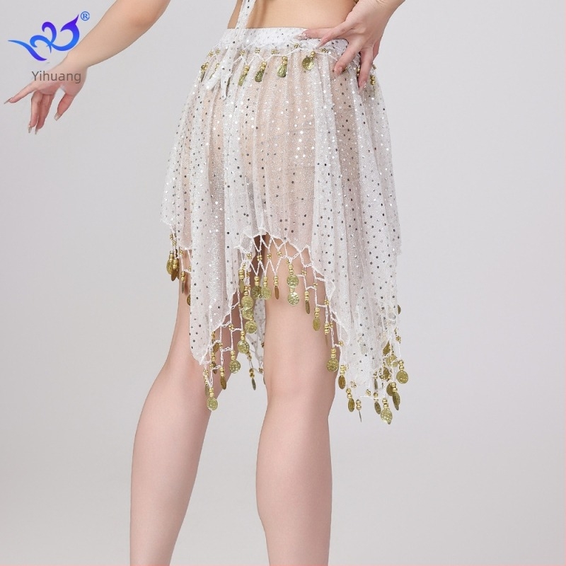Suknja za belly dance s šljokicama, tkanina s točkicama, poliestersko-spandeks smjesa, žena, ljeto 2025