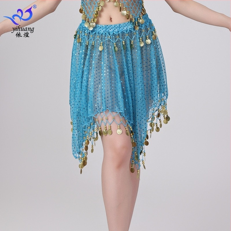 Suknja za belly dance s šljokicama, tkanina s točkicama, poliestersko-spandeks smjesa, žena, ljeto 2025