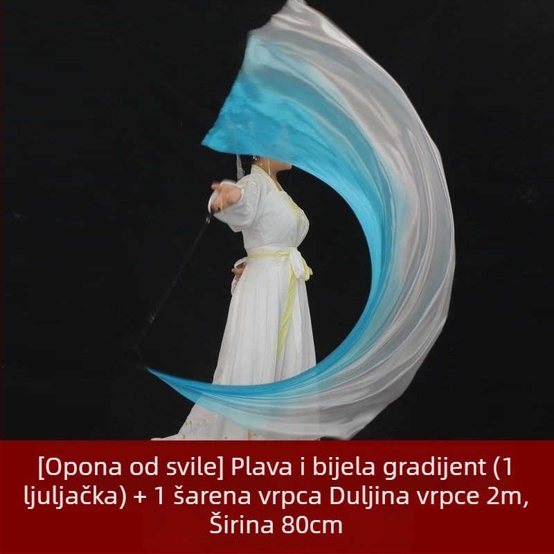 Aksesor za ples trbuha s gradientnim svilenim šalomom i visećom kuglicom (Marka: Other; Dobna skupina: Odrasli; Lansiranje: Ljeto 2021; Upotreba: scenska izvedba/otvaranje)
