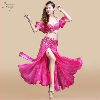 Set za ples trbuha s grudnjakom ukrašenim perlicama za scenske nastupe (Brand: Huayu; Glavni materijal: Spandex; Smjesa kemijskih vlakana; Sezona: Ljeto 2024; Za žene)