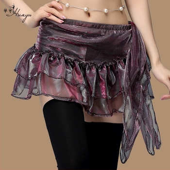 Huayu Odjeća za vježbanje plesa trbuha – Gradientne mrežaste donje hlače, materijal Slide Silk, Najlon