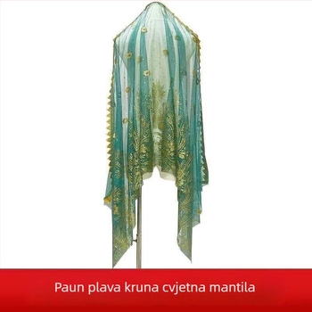 Unisex Belly Dance veo — šifon, poliester 80-90%, ljeto 2024