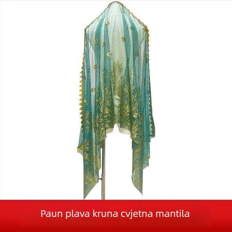 Unisex Belly Dance veo — šifon, poliester 80-90%, ljeto 2024