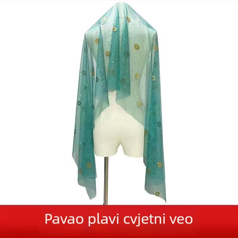 Unisex Belly Dance veo — šifon, poliester 80-90%, ljeto 2024