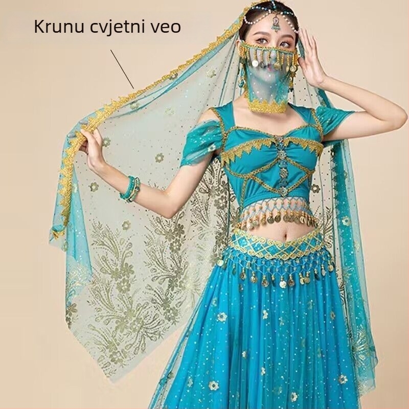 Unisex Belly Dance veo — šifon, poliester 80-90%, ljeto 2024