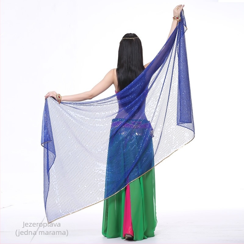 Zavjesa za ruku s pailetkama za belly dance, 210 × 95 cm