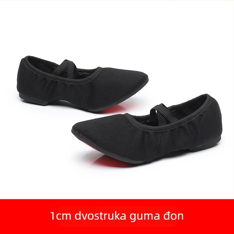 Ženske plesne cipele za odrasle – platneni gornji dio, gumena potplata, za vanjsku upotrebu, za ples trbuha, kineski ples i klasični ples