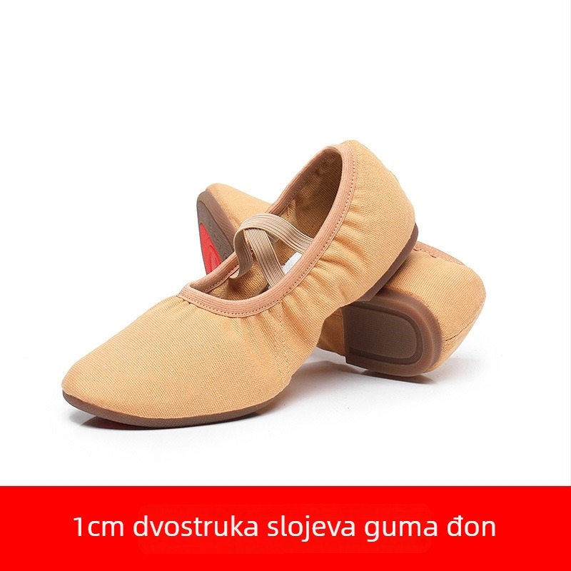 Ženske plesne cipele za odrasle – platneni gornji dio, gumena potplata, za vanjsku upotrebu, za ples trbuha, kineski ples i klasični ples