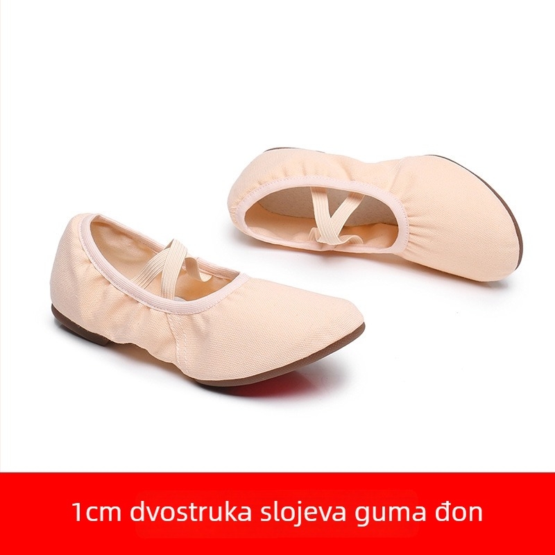 Ženske plesne cipele za odrasle – platneni gornji dio, gumena potplata, za vanjsku upotrebu, za ples trbuha, kineski ples i klasični ples