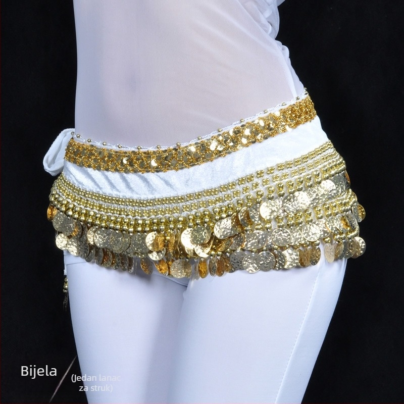 BELLYQUEEN/Dancer pojas za ples trbuha od baršuna, poliester tkanina, unisex