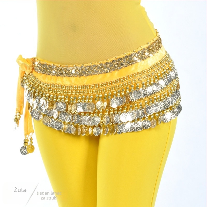 BELLYQUEEN/Dancer pojas za ples trbuha od baršuna, poliester tkanina, unisex