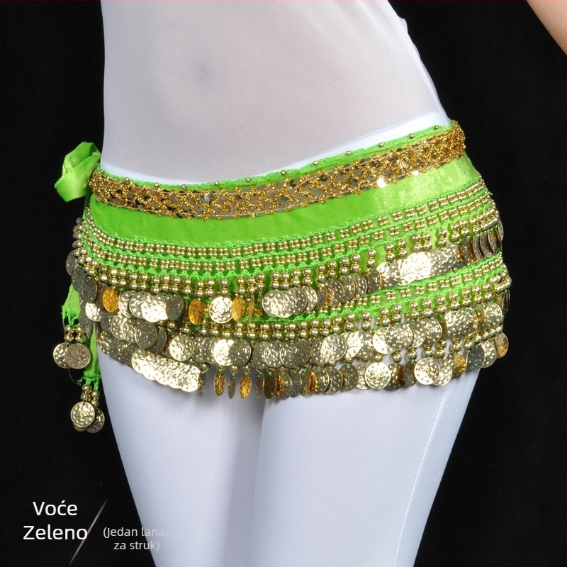 BELLYQUEEN/Dancer pojas za ples trbuha od baršuna, poliester tkanina, unisex