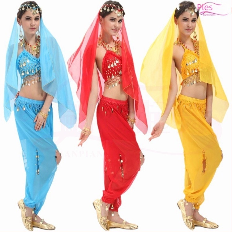 Kostim za indijski ples za odrasle – narodni ples, Belly Dance kostim s grudnjakom i Yangko odijelo