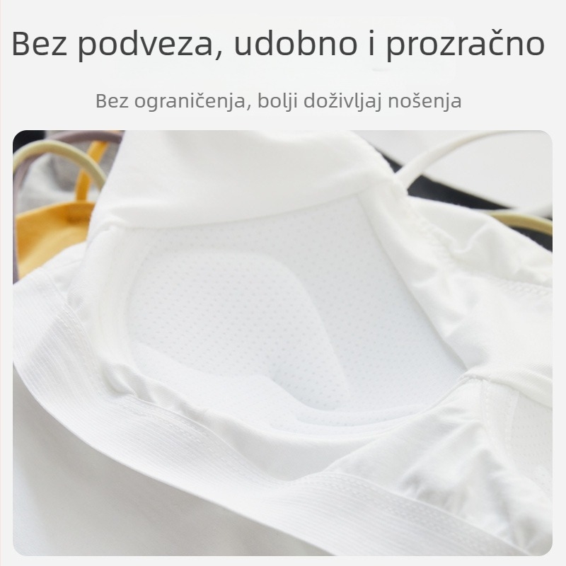 Tanečni top s jastučićem za prsa, za balet i ples, 90% pamuk, jednobojan, za odrasle žene (90% pamuk, jednobojan)