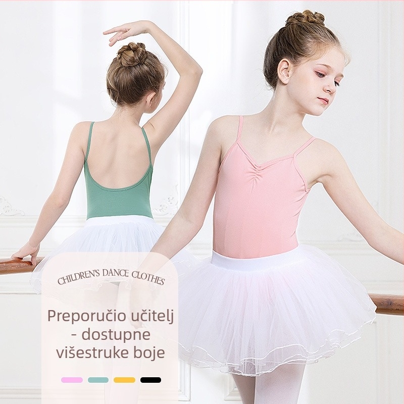 Dječji pamučni top za plesne treninge – balet, kineski ples i gimnastika, ljeto
