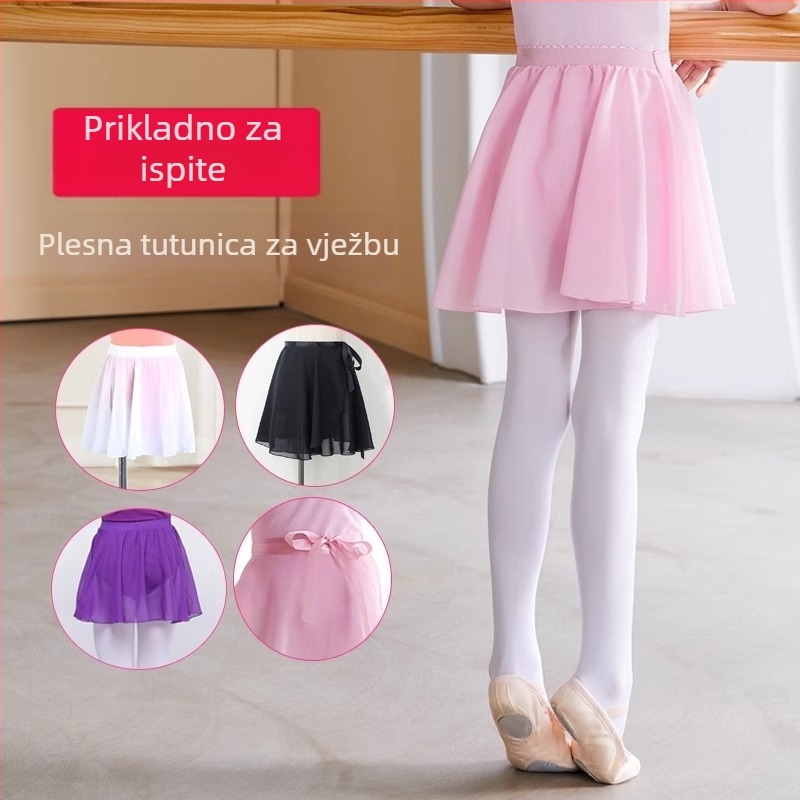 Dječja plesna suknja, štil princeze, 95% pamuk, meka obrada, za djecu 3–8 godina, ljeto