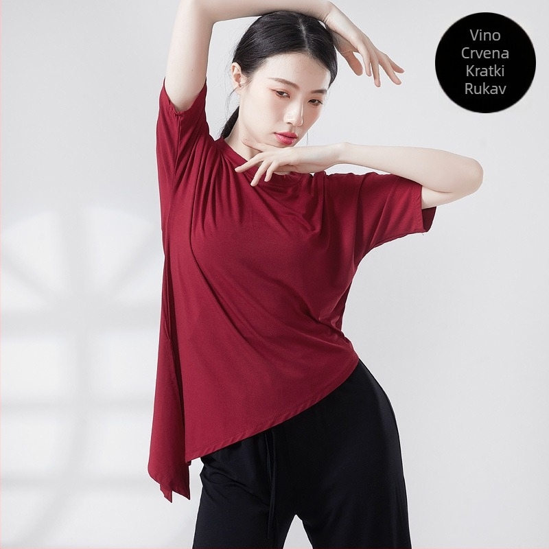 Modni plesni top za žene, sve sezone, materijal rayon modal (viskoza 93%), podstava rayon modal (93%), pogodan za pozornicu, balet, latino ples, folklorni ples i ballroom ples.