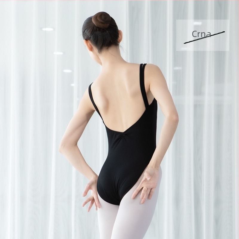 Pamukasta dvostruko naramen jedinstveni plesni kombinezon sa Spandex podstavom