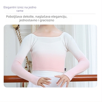 Dječji dres s gradijentom za ples - za vježbanje, folklorni ples, kineski ples, balet, latino ples i ples na ulici.