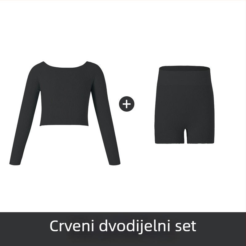 Dječji plesni komplet od pletene tkanine s dugim rukavima, za djevojčice, sve sezone, pamučna tkanina s podstavom od pamuka, 58% pamuk